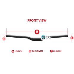 Ghidon Aluminiu MTB SXT 31.8 -800 mm Rosu Matt - Img 9