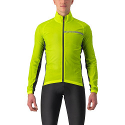 Jacheta de vant Castelli Squadra Stretch Galben Fluo
