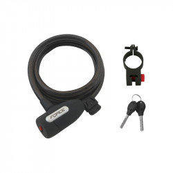 Lacat Force Lux spirala 150cm/10mm cu suport negru - Img 2