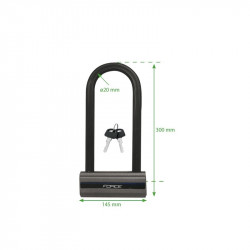 Lacat Force U-Lock 30x14.5 cm otel gri/negru