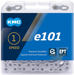 Lant KMC E101 EPT Single-Speed 112 Zale, Ebike, Argintiu
