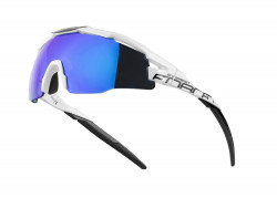 Ochelari Force Everest, lentila albastra oglinda, alb/negru