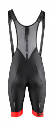 Pantaloni scurti cu bazon si bretele Force B51 negru/rosu - Img 2