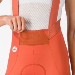 Pantaloni scurti cu bretele Castelli Espresso 2 W DT, pentru femei, paprika XS - Img 3