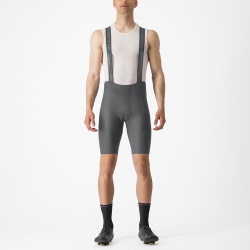 Pantaloni scurti cu bretele Castelli Espresso, Gri Gunmetal, L