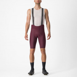 Pantaloni scurti cu bretele Castelli Espresso, Visiniu, M