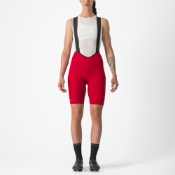 Pantaloni scurti cu bretele Castelli Espresso W DT, de dama, Rosu, S