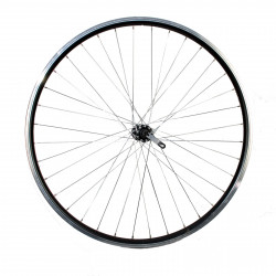 Roata fata 28 Fivestars V-brake, negru, butuc negru cu bile si QR