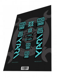 Set stickere adezive furca ROCKSHOX Yari Sky Blue 2022