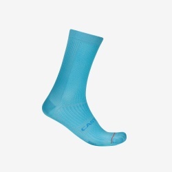 Sosete Castelli Espresso 18, unisex, albastru neon, S/M, 35-39
