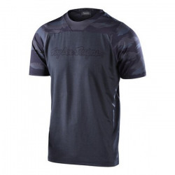 Tricou Bicicleta Troy Lee Designs Skyline Ss Camo Heather Black / Black
