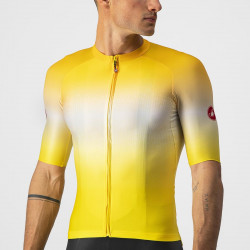 Tricou cu maneca scurta Castelli Aero Race 6.0 Galben/Alb - Img 3