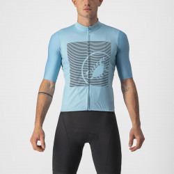 Tricou cu maneca scurta Castelli Bagarre Bleu