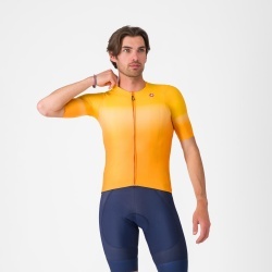 Tricou cu maneca scurta Castelli UPF, pentru barbati, portocaliu aprins, XL
