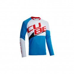 Tricou CUBE Action Round Necj Jersey Pilot L/S Red White Blue