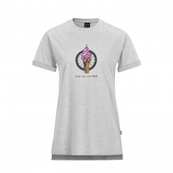 Tricou Dama CUBE Organic WS Logo Ice Cream Grey