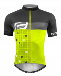 Tricou Force Square maneci scurte fluo/gri