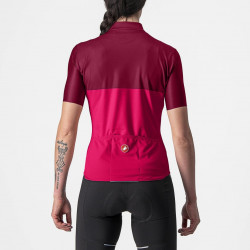 Tricou maneca scurta Castelli Velocissima Dama Rosu-Visiniu