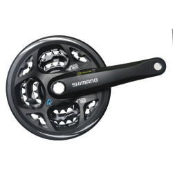 ANGRENAJ PEDALIER SHIMANO ALTUS FC-M311-L 48X38X28 T BRAT 170MM 7/8 VIETZE NEGRU