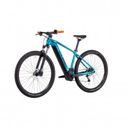 Bicicleta Electrica MTB Hardtail CUBE Reaction Hybrid ONE 625 Trapeze Aquamarine Orange