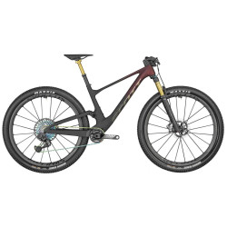 Bicicleta MTB Full Suspension SCOTT Spark RC SL Candy Red Flakes-Raw Carbon