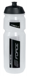 Bidon Force Stripe 0.75l transparent/negru
