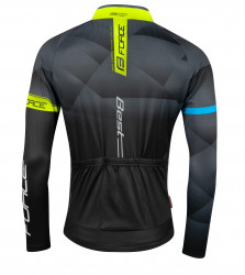Bluza ciclism Force Best maneci lungi negru/fluo - Img 2