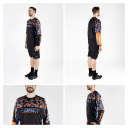 Bluza Force Reckless Maneca Lunga, Black-Orange M - Img 4