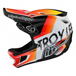 Casca Bicicleta Troy Lee Designs D4 Mips Composite Qualifier White Orange