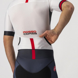 Costum triatlon maneca scurta Castelli Free Sanremo SS Alb/Negru