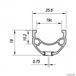 Janta MACH 1 ER-10 27,5" - (584 x 19C) -36H Negru - Img 2