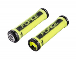 Mansoane Force Logo din cauciuc cu locking, fluo/negru