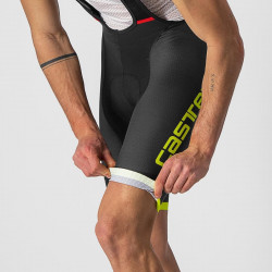 Pantaloni scurti cu bretele Castelli Competizione Kit Negru/Galben Fluo - Img 3