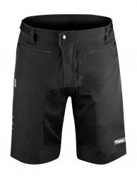 Pantaloni scurti Force MTB-11 bazon detasabil Negru/Antracit