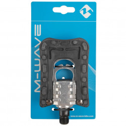 Pedale platforma pliabile M-WAVE 9/16″ 98×65 mm Aluminiu-Plastic