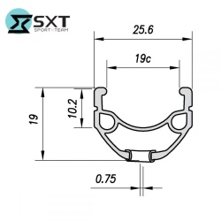 Roata Fata 26"(559x19C) SXT BASIC Aluminiu Dubla -36H - Img 9