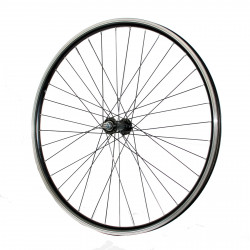 Roata fata 28 Fivestars V-brake, negru, butuc negru cu rulment