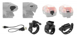Set lumini fata+spate FORCE Express USB
