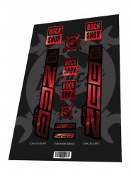 Set stickere adezive furca ROCKSHOX Zeb Select Plus 2022 Thunder Red Black