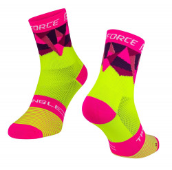 Sosete Force Triangle fluo/roz S-M