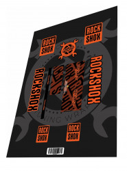 Stickere adezive amortizor ROCKSHOX Super Deluxe Ultimate Orange Black 2020