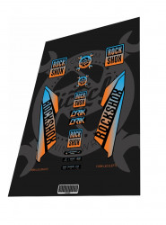 Stickere adezive furca ROCKSHOX Lyrik Blue Orange Gradient 2017