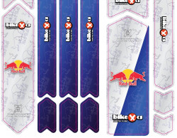 Stickere adezive protectie cadru Red Bull personalizat BIKEXCS Albastru