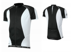 Tricou ciclism Force T12 negru/alb M