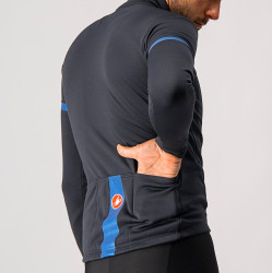 Tricou cu maneca lunga Castelli Fondo 2 FZ Negru/Albastru - Img 3