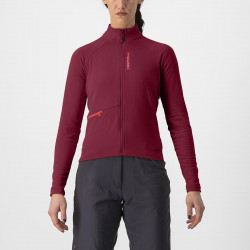 Tricou cu maneca lunga Castelli Unlimited Trail W, de dama, Visiniu, S