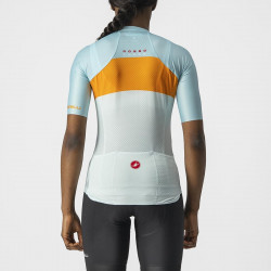 Tricou cu maneca scurta Castelli Aero PRO W de dama Bleu/Portocaliu - Img 2