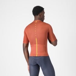 Tricou cu maneca scurta Castelli Drittone Logo, pentru barbati, paprika/mango mojito L - Img 2