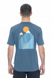 Tricou CUBE Organic T-Shirt Mountains Dark Blue - Img 3