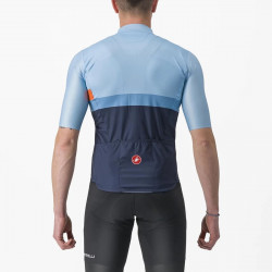 Tricou maneca scurta CASTELLI A Blocco Bleu Bleumarin Portocaliu